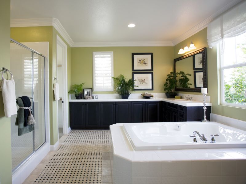 Bathroom with Bold Accent Wall