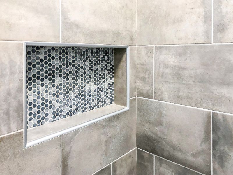 Custom Shower Niche and Tile Work